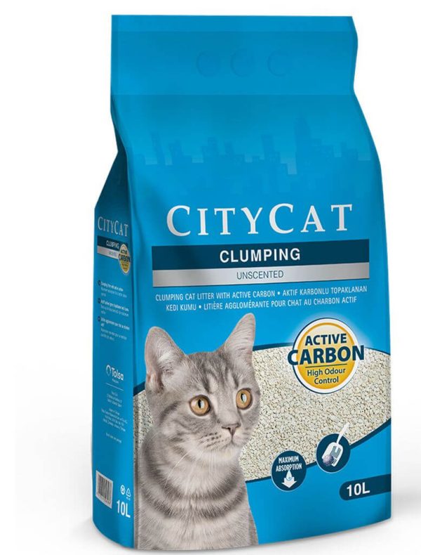 City Cat Clumping Cat Litter Unscented 10L