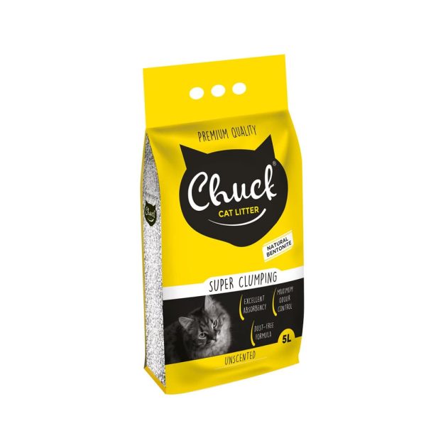 Chuck Cat Litter Super Clumping Unscented 5L