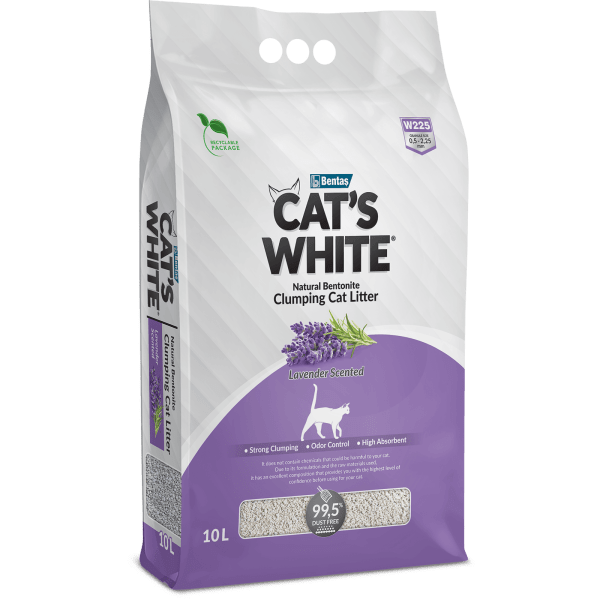 Cat's White Clumping Cat Litter Lavender Scented 5L